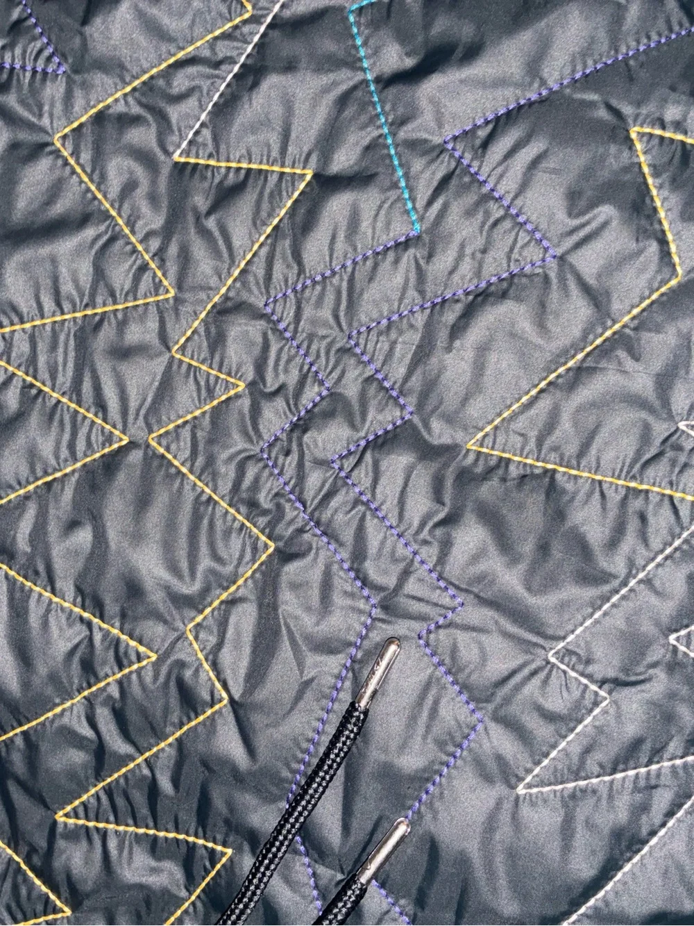 Michael Jordan Black Quilted Short-Sleeve Hoodie with Zigzag Stitching 3x